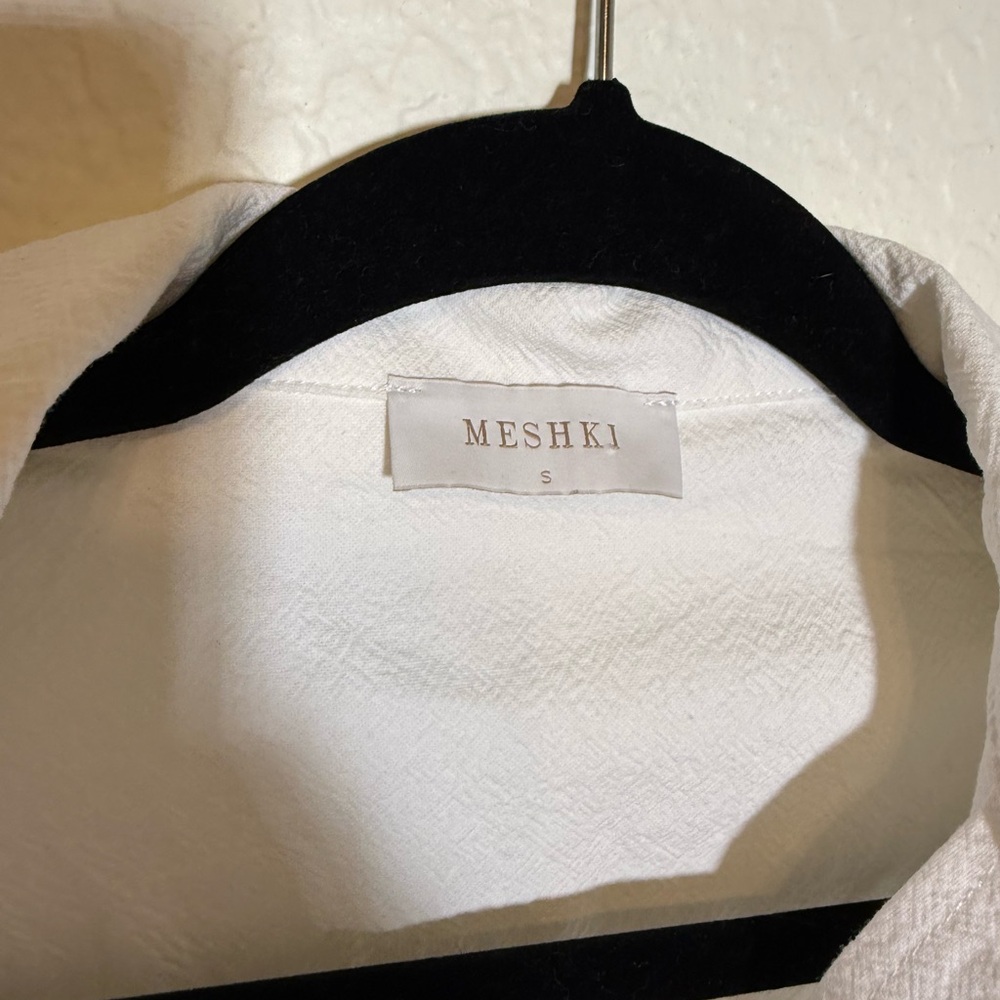 Meshki White Annalee cotton blend tie shirt - Picture 7 of 10